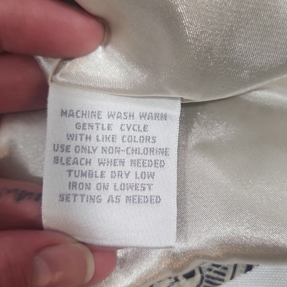 Silk Business Blouse in Tan and Black with silk liner in Size 12 by Worthington - Picture 6 of 7